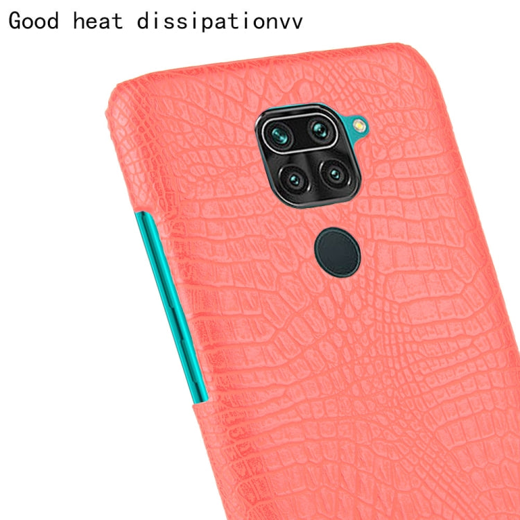 For Xiaomi Redmi Note 9 / Redmi 10X 4G Shockproof Crocodile Texture PC + PU Case