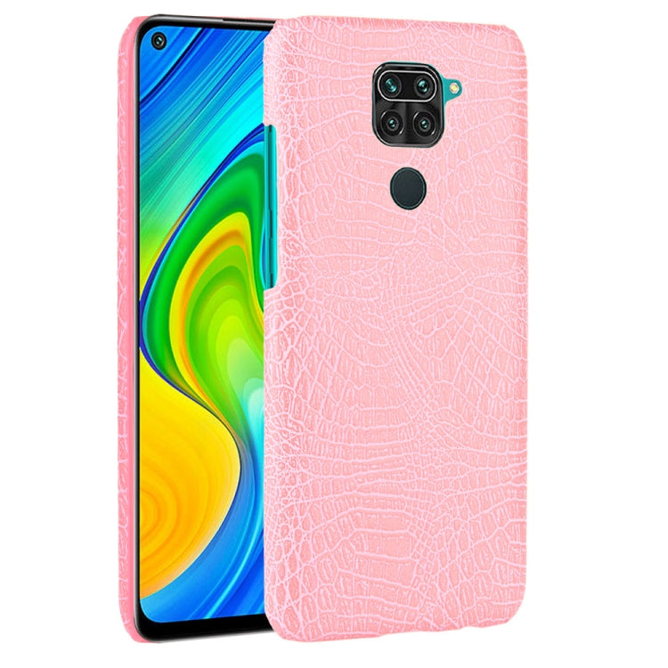 For Xiaomi Redmi Note 9 / Redmi 10X 4G Shockproof Crocodile Texture PC + PU Case