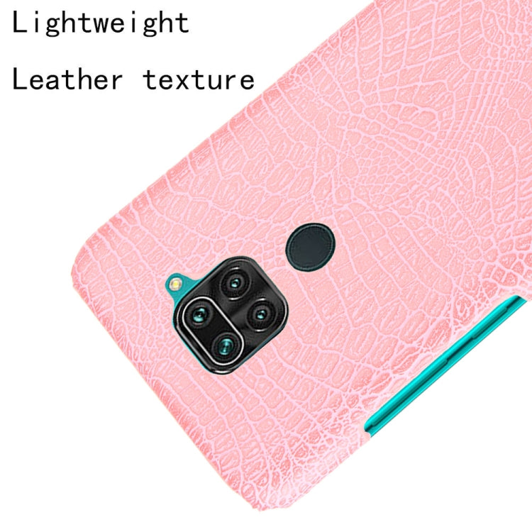 For Xiaomi Redmi Note 9 / Redmi 10X 4G Shockproof Crocodile Texture PC + PU Case
