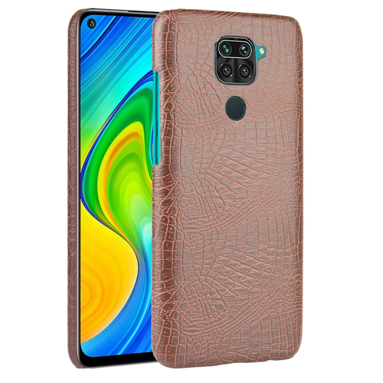 For Xiaomi Redmi Note 9 / Redmi 10X 4G Shockproof Crocodile Texture PC + PU Case