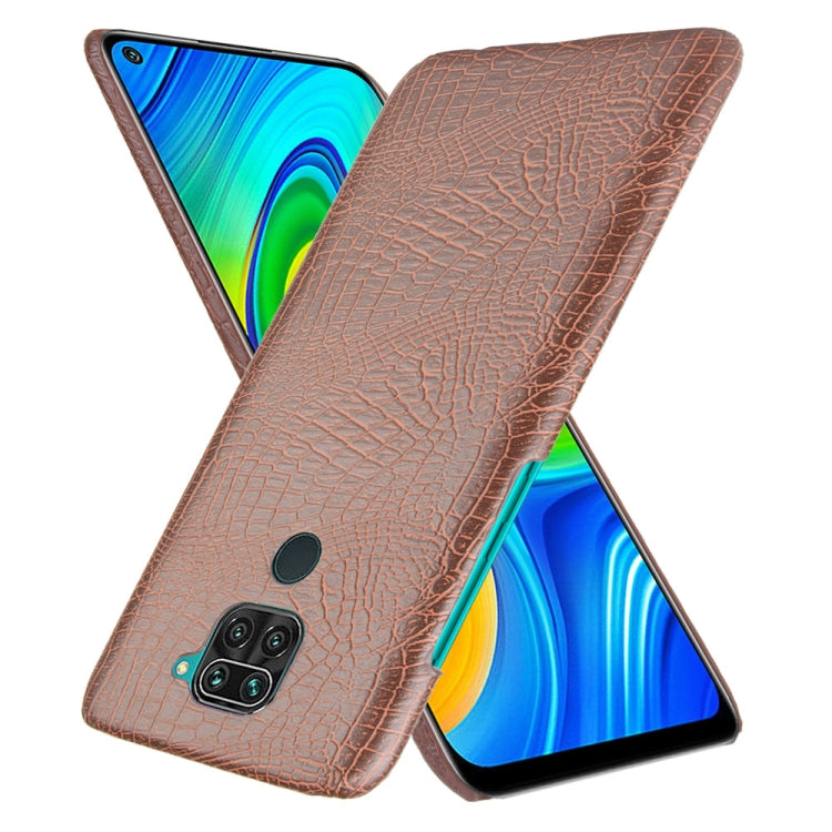 For Xiaomi Redmi Note 9 / Redmi 10X 4G Shockproof Crocodile Texture PC + PU Case