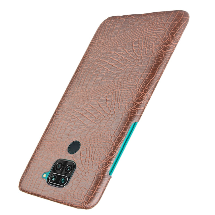 For Xiaomi Redmi Note 9 / Redmi 10X 4G Shockproof Crocodile Texture PC + PU Case
