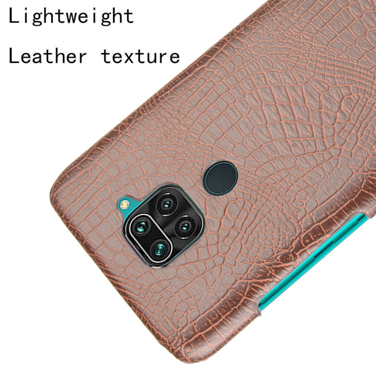 For Xiaomi Redmi Note 9 / Redmi 10X 4G Shockproof Crocodile Texture PC + PU Case