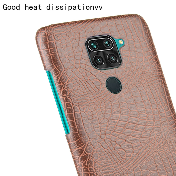 For Xiaomi Redmi Note 9 / Redmi 10X 4G Shockproof Crocodile Texture PC + PU Case