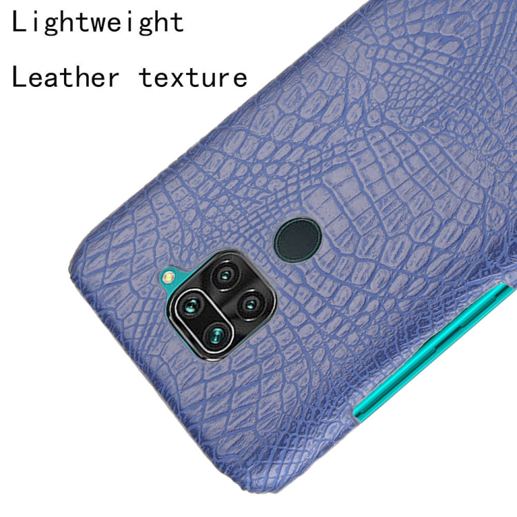 For Xiaomi Redmi Note 9 / Redmi 10X 4G Shockproof Crocodile Texture PC + PU Case