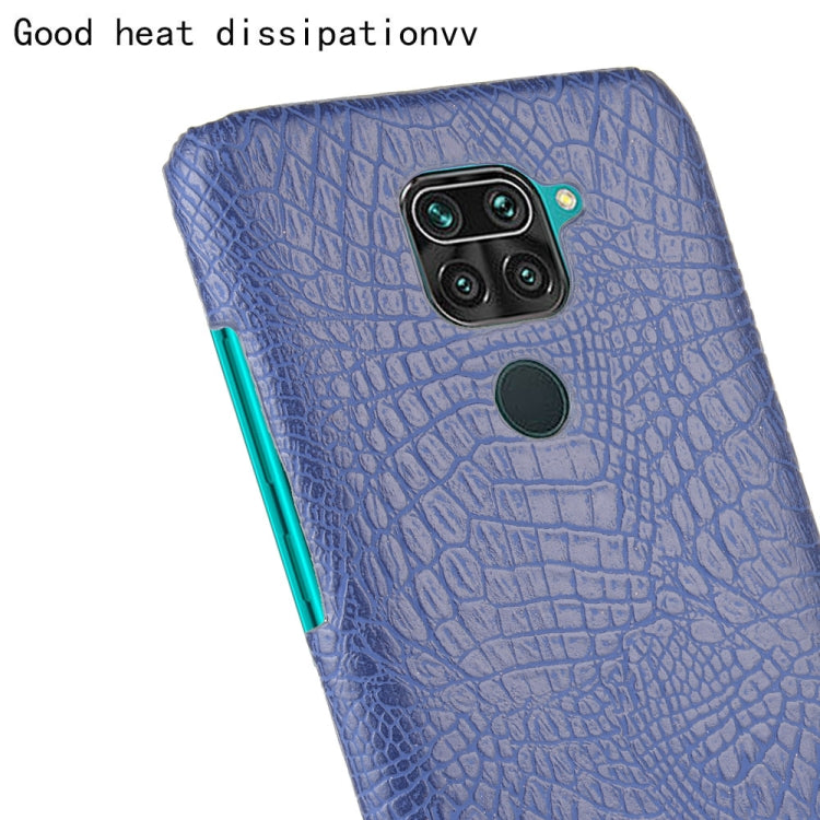 For Xiaomi Redmi Note 9 / Redmi 10X 4G Shockproof Crocodile Texture PC + PU Case