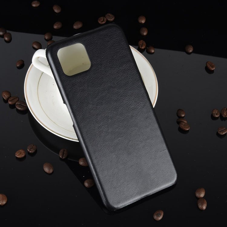 For OPPO A92s Shockproof Litchi Texture PC + PU Case