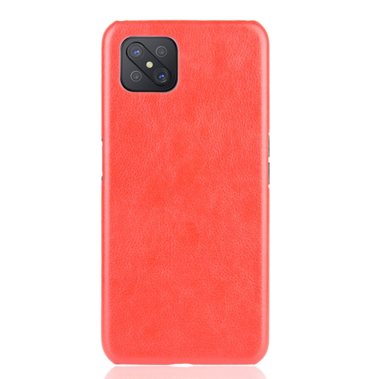 For OPPO A92s Shockproof Litchi Texture PC + PU Case
