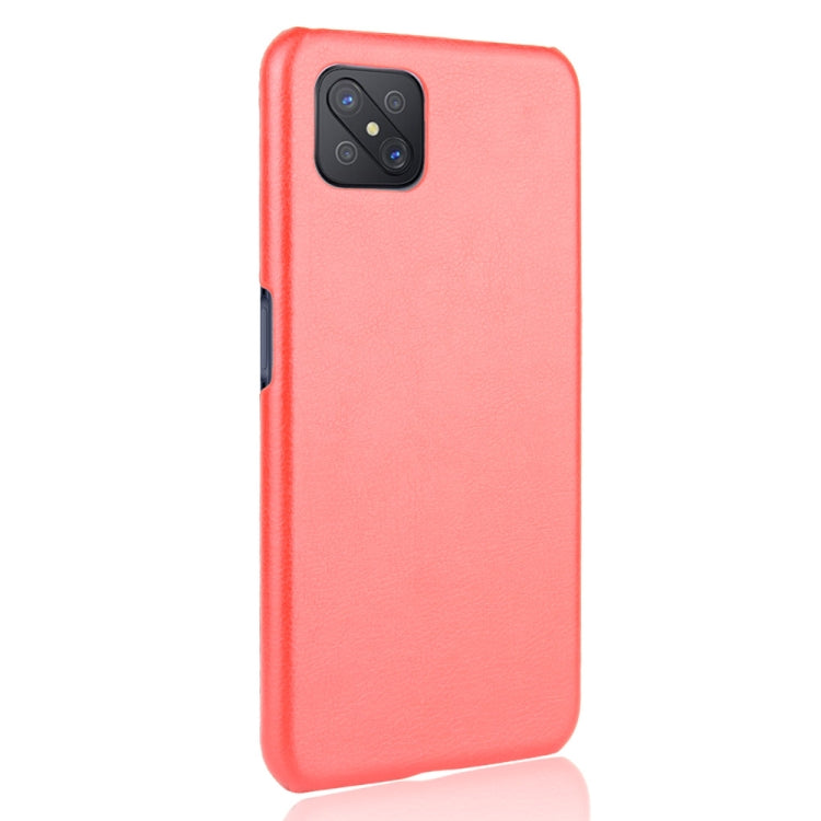 For OPPO A92s Shockproof Litchi Texture PC + PU Case