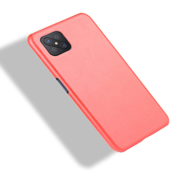 For OPPO A92s Shockproof Litchi Texture PC + PU Case