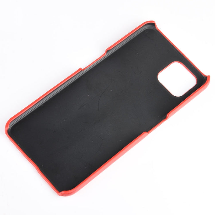 For OPPO A92s Shockproof Litchi Texture PC + PU Case