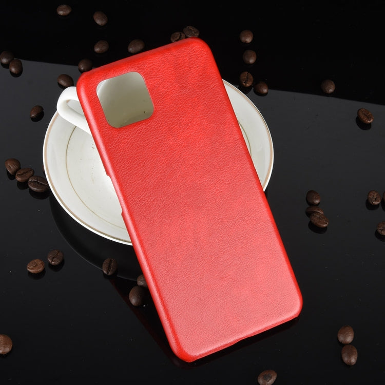 For OPPO A92s Shockproof Litchi Texture PC + PU Case