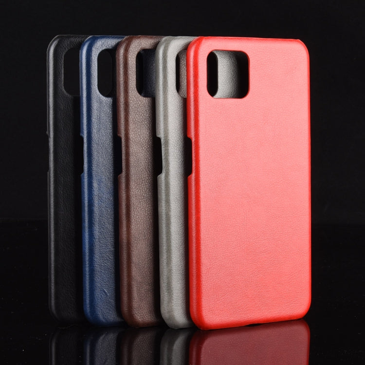 For OPPO A92s Shockproof Litchi Texture PC + PU Case
