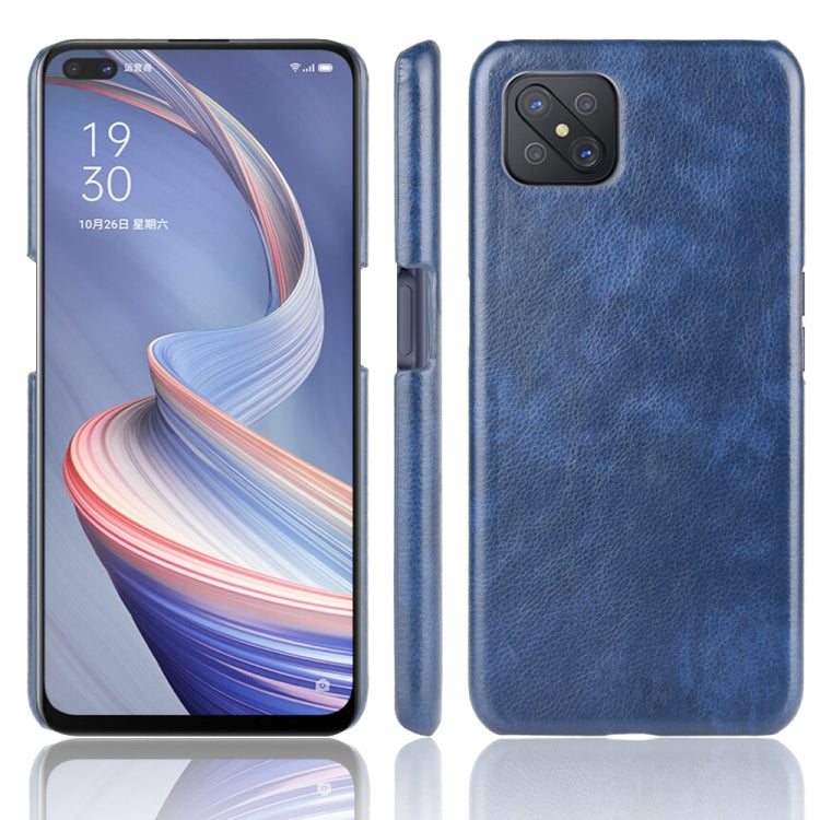 For OPPO A92s Shockproof Litchi Texture PC + PU Case