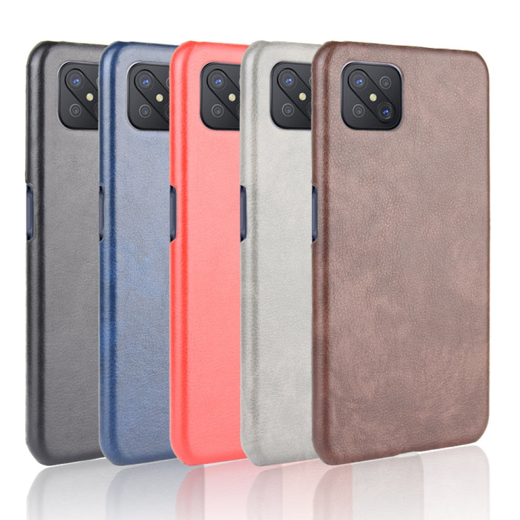 For OPPO A92s Shockproof Litchi Texture PC + PU Case