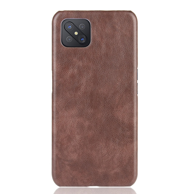 For OPPO A92s Shockproof Litchi Texture PC + PU Case