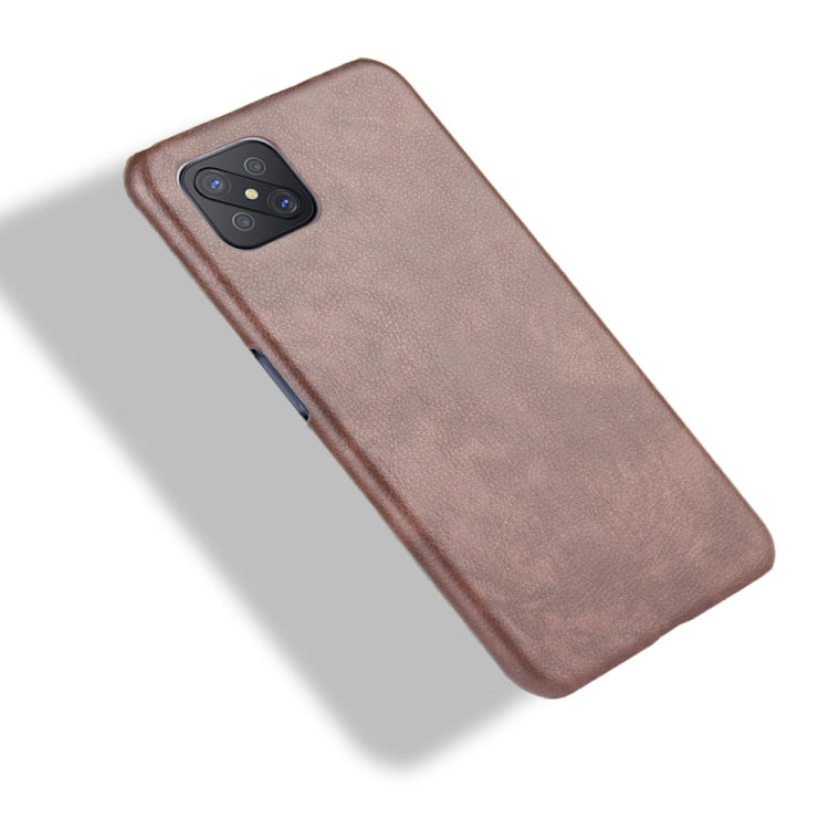 For OPPO A92s Shockproof Litchi Texture PC + PU Case