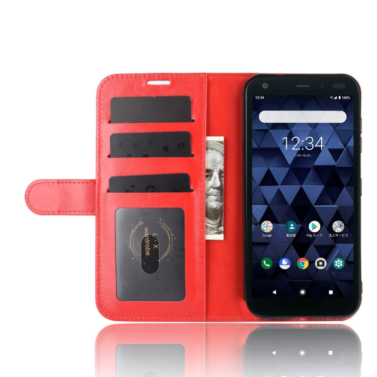 For Kyocera DIGNO BX R64 Texture Single Horizontal Flip Protective Case with Holder & Card Slots & Wallet& Photo Frame