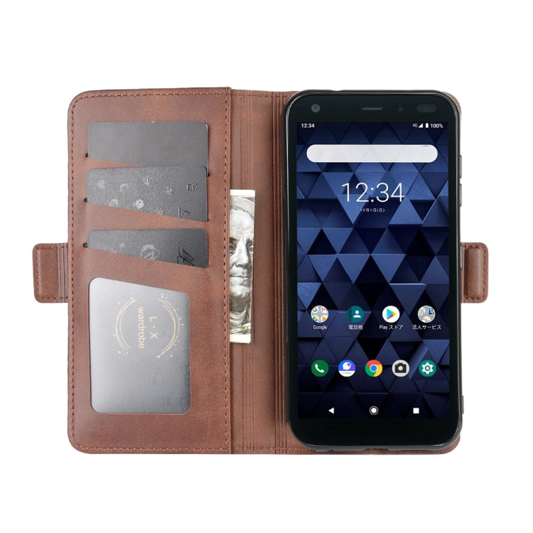 For Kyocera DIGNO BX Dual-side Magnetic Buckle Horizontal Flip Leather Case with Holder & Card Slots & Wallet