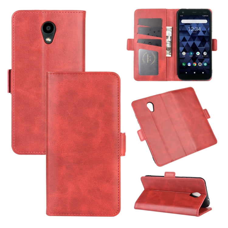 For Kyocera DIGNO BX Dual-side Magnetic Buckle Horizontal Flip Leather Case with Holder & Card Slots & Wallet