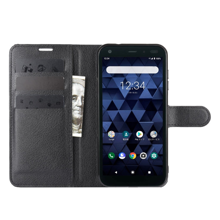 For Kyocera DIGNO BX Litchi Texture Horizontal Flip Protective Case with Holder & Card Slots & Wallet