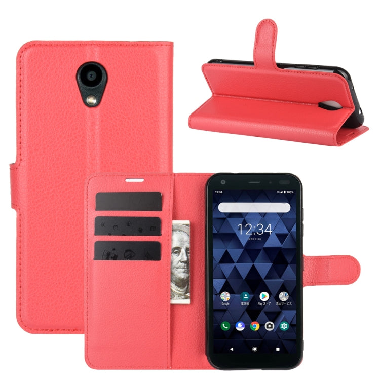 For Kyocera DIGNO BX Litchi Texture Horizontal Flip Protective Case with Holder & Card Slots & Wallet