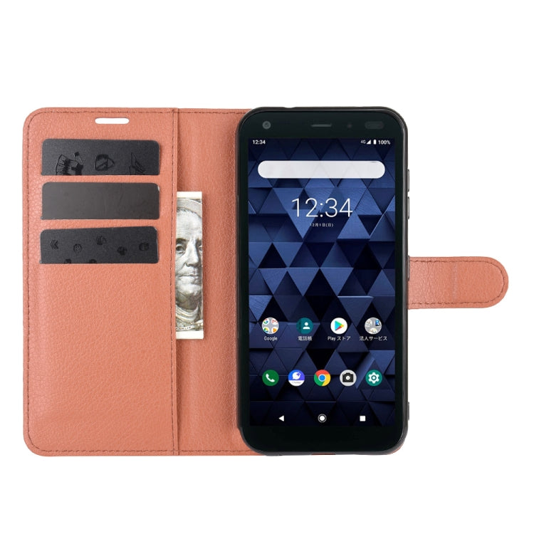 For Kyocera DIGNO BX Litchi Texture Horizontal Flip Protective Case with Holder & Card Slots & Wallet