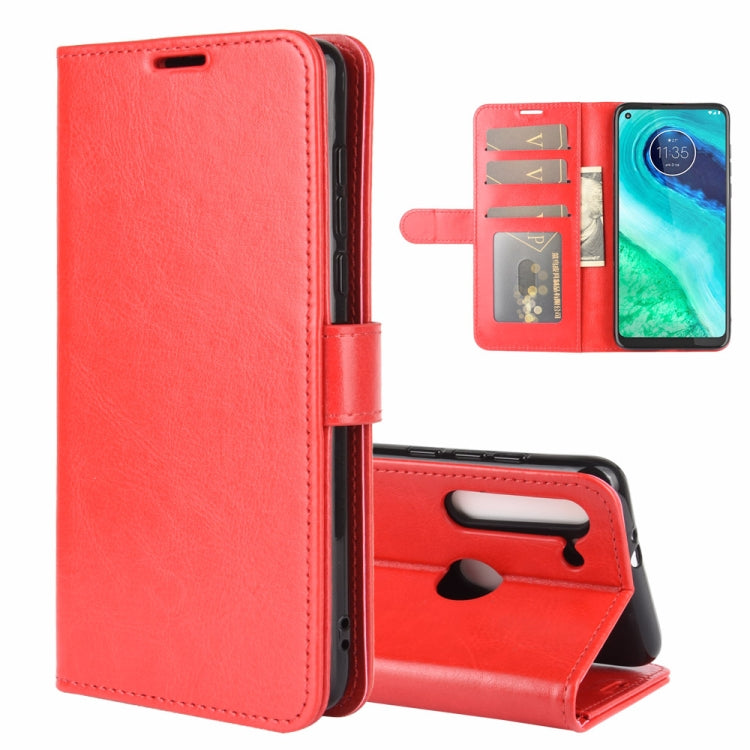 For Motorola Moto G8 R64 Texture Single Horizontal Flip Protective Case with Holder & Card Slots & Wallet& Photo Frame