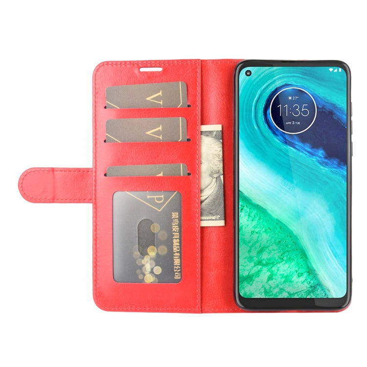 For Motorola Moto G8 R64 Texture Single Horizontal Flip Protective Case with Holder & Card Slots & Wallet& Photo Frame