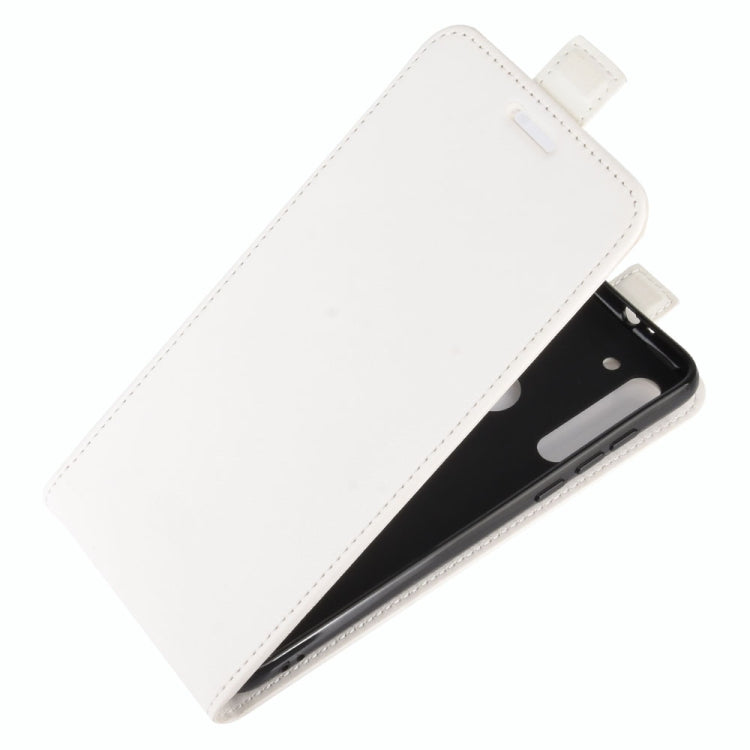 For Motorola Moto G8 R64 Texture Single Vertical Flip Leather Protective Case with Card Slots & Photo Frame