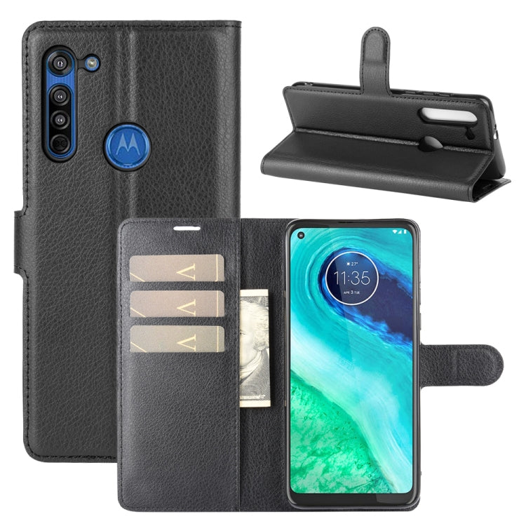 For Motorola Moto G8 Litchi Texture Horizontal Flip Protective Case with Holder & Card Slots & Wallet