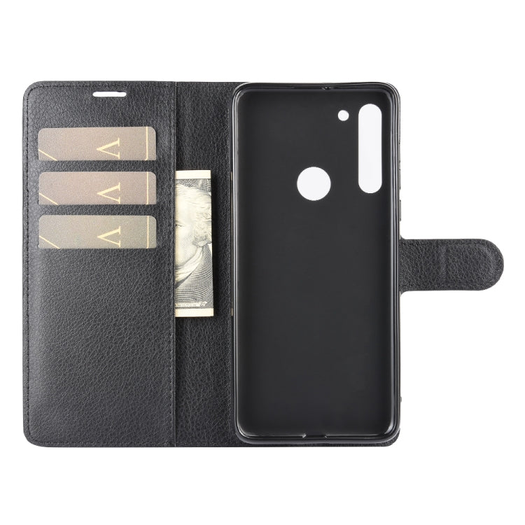 For Motorola Moto G8 Litchi Texture Horizontal Flip Protective Case with Holder & Card Slots & Wallet