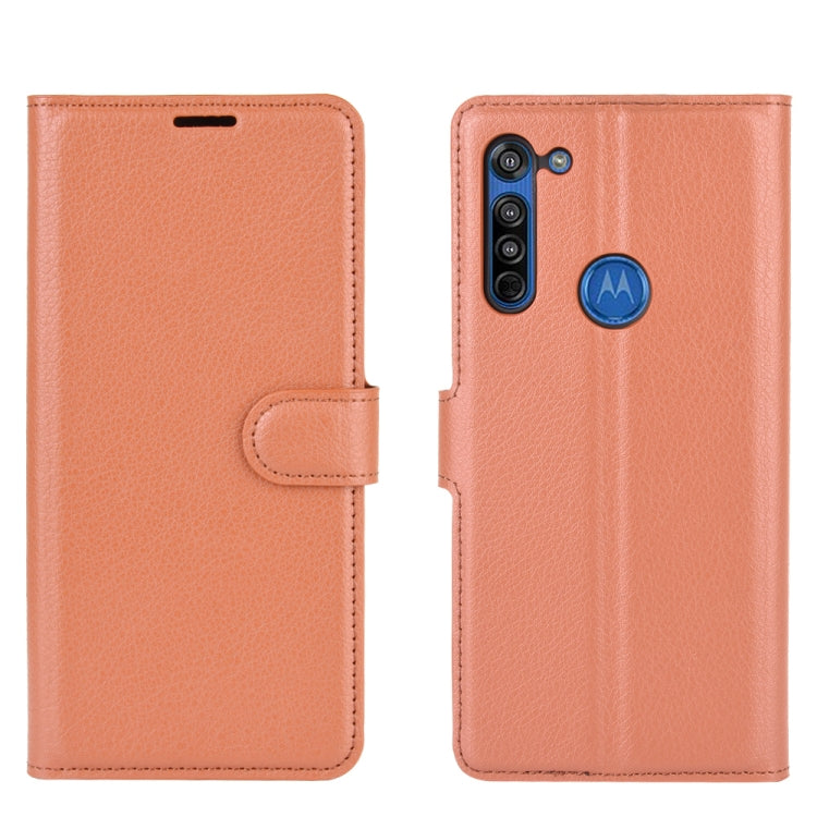 For Motorola Moto G8 Litchi Texture Horizontal Flip Protective Case with Holder & Card Slots & Wallet