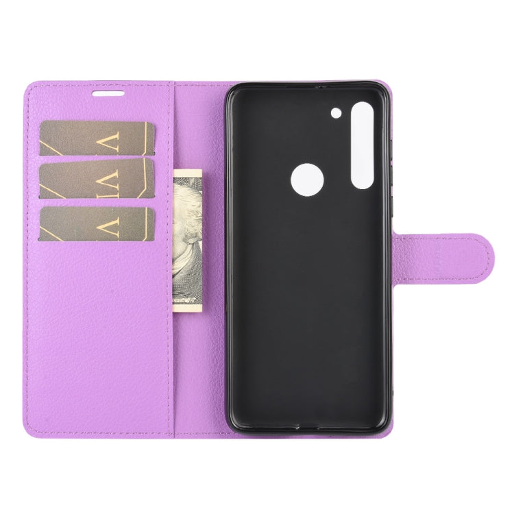 For Motorola Moto G8 Litchi Texture Horizontal Flip Protective Case with Holder & Card Slots & Wallet