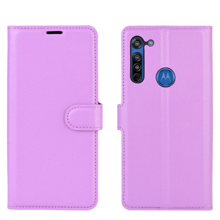 For Motorola Moto G8 Litchi Texture Horizontal Flip Protective Case with Holder & Card Slots & Wallet