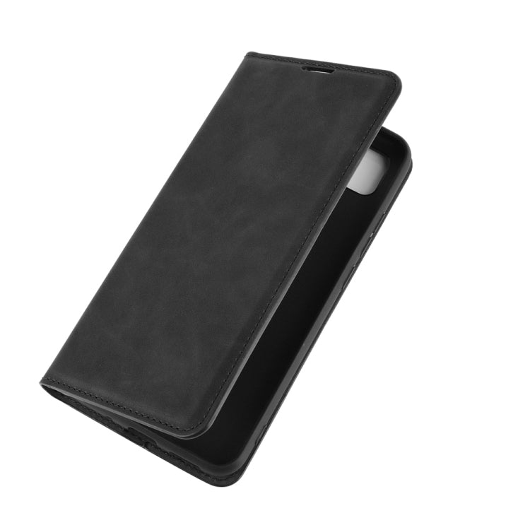 For Xiaomi Redmi 9C Retro-skin Business Magnetic Suction Leather Case with Holder & Card Slots & Wallet