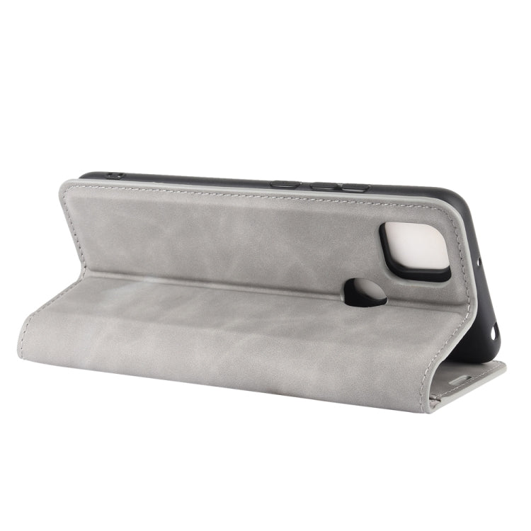 For Xiaomi Redmi 9C Retro-skin Business Magnetic Suction Leather Case with Holder & Card Slots & Wallet