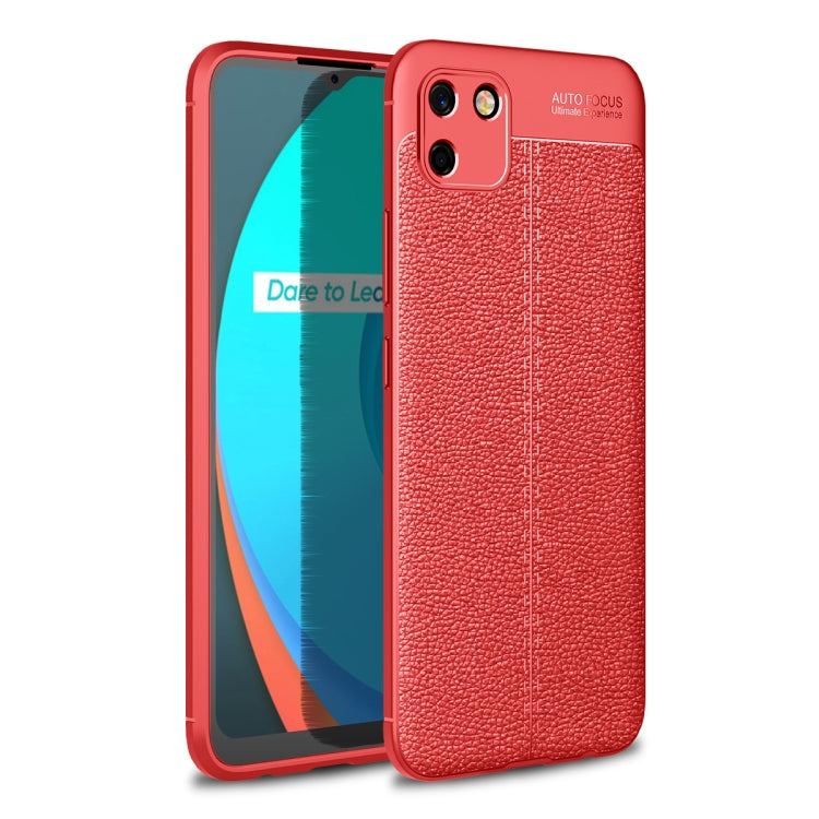 For OPPO Realme C11 Litchi Texture TPU Shockproof Case