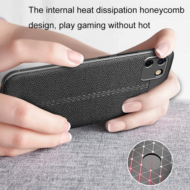 For OPPO Realme C11 Litchi Texture TPU Shockproof Case