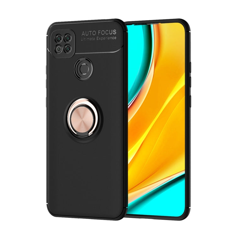 For Xiaomi Redmi 9C Metal Ring Holder 360 Degree Rotating TPU Case