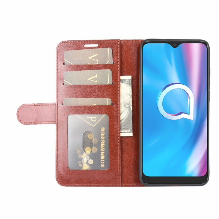 For Alcatel 1SE 2020 R64 Texture Single Horizontal Flip Protective Case with Holder & Card Slots & Wallet& Photo Frame