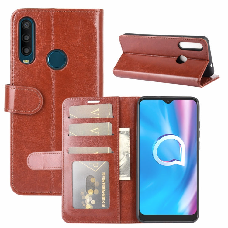 For Alcatel 1SE 2020 R64 Texture Single Horizontal Flip Protective Case with Holder & Card Slots & Wallet& Photo Frame