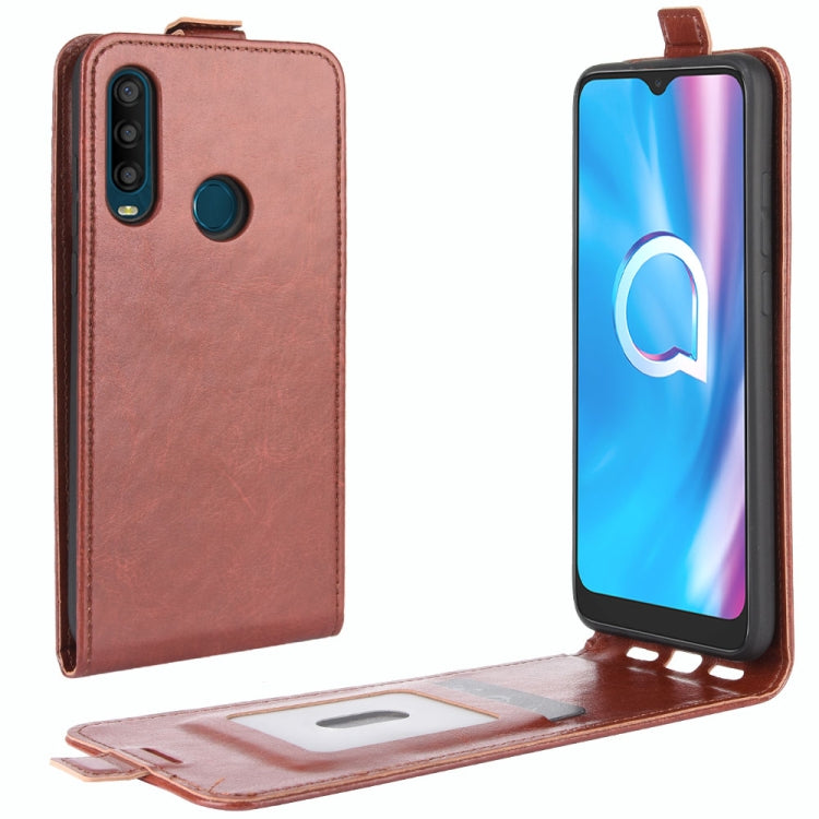 For Alcatel 1SE 2020 R64 Texture Single Vertical Flip Leather Protective Case with Card Slots & Photo Frame