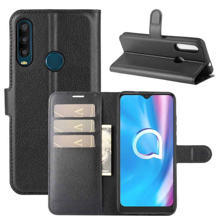 For Alcatel 1SE 2020 Litchi Texture Horizontal Flip Protective Case with Holder & Card Slots & Wallet