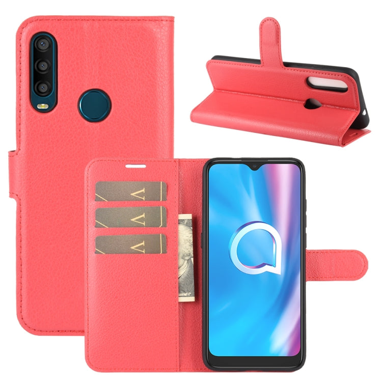 For Alcatel 1SE 2020 Litchi Texture Horizontal Flip Protective Case with Holder & Card Slots & Wallet