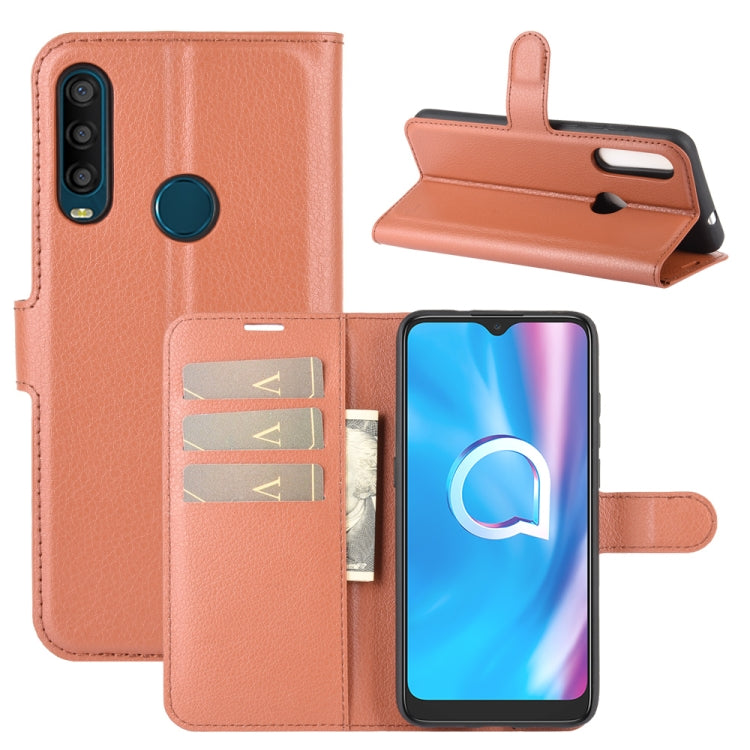 For Alcatel 1SE 2020 Litchi Texture Horizontal Flip Protective Case with Holder & Card Slots & Wallet