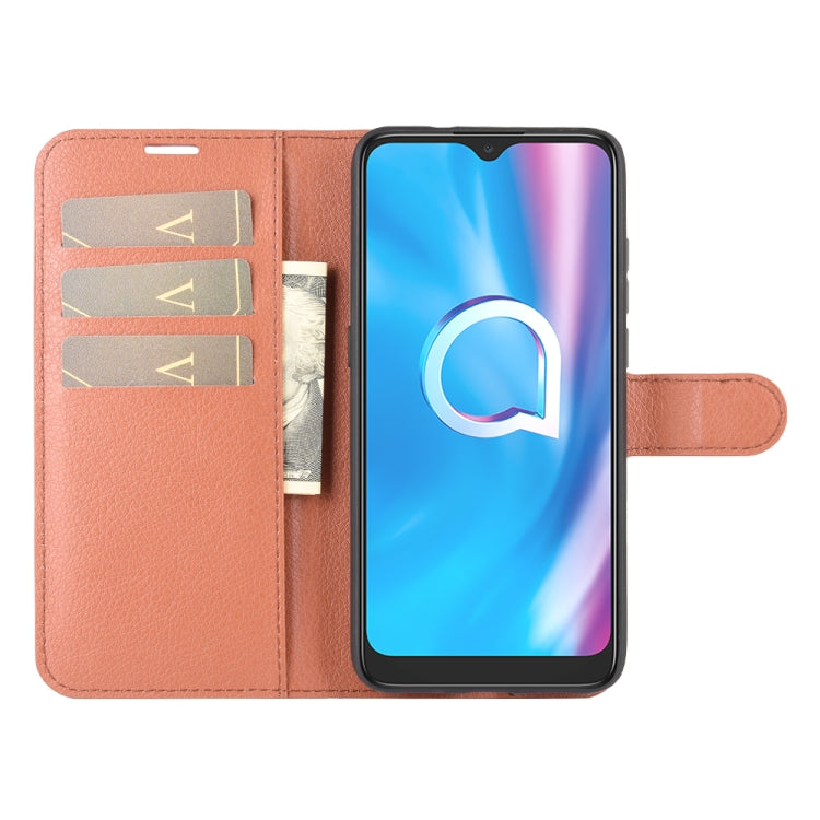 For Alcatel 1SE 2020 Litchi Texture Horizontal Flip Protective Case with Holder & Card Slots & Wallet