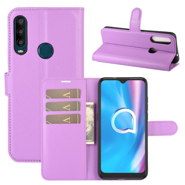 For Alcatel 1SE 2020 Litchi Texture Horizontal Flip Protective Case with Holder & Card Slots & Wallet
