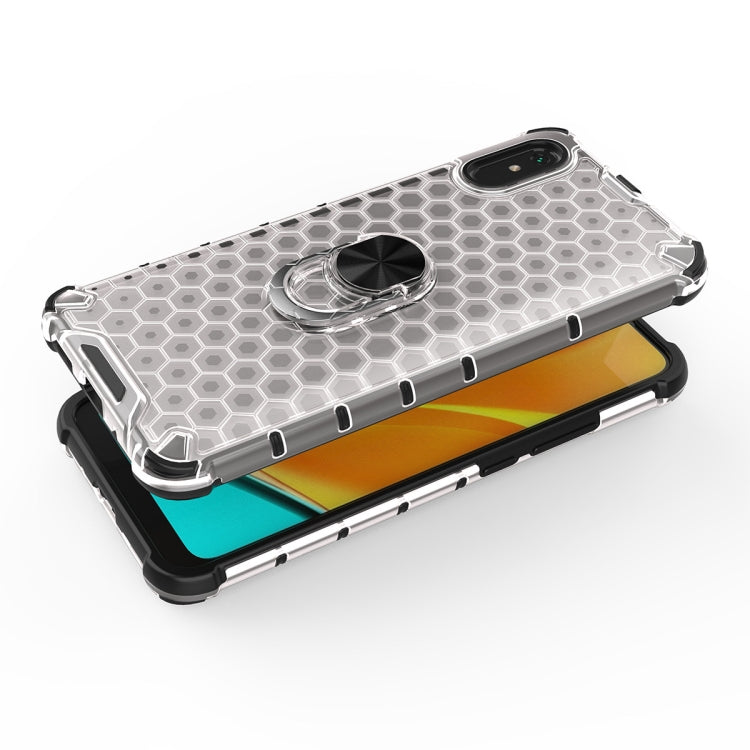 For Xiaomi Redmi 9A Shockproof Honeycomb PC + TPU Ring Holder Protection Case