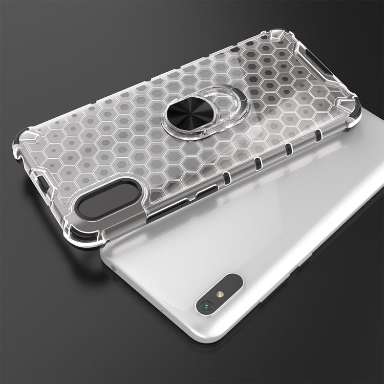 For Xiaomi Redmi 9A Shockproof Honeycomb PC + TPU Ring Holder Protection Case